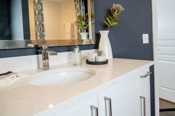 Renovated Bathrooms With Quartz Counters at The Sophia at Abacoa, Florida